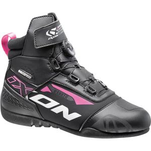 508112005-1019-baskets-moto-femme-ixon-ranker-waterproof-noir-blanc-fushia