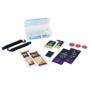 182821-kit-entretien-avec-rustines-et-demontes-pneu-2-sachets-5ml-lubrifiants-teflon-2-lingettes-nettoyants-chaine-et-2-lingettes-nettoyants-disque-weldtite-blanc-tu